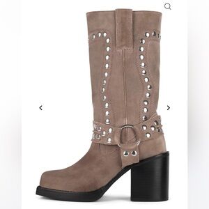 Jeffrey Campbell Gretchen Studded Harness Boots 8